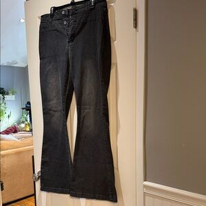 Women's Black Flared Jeans
